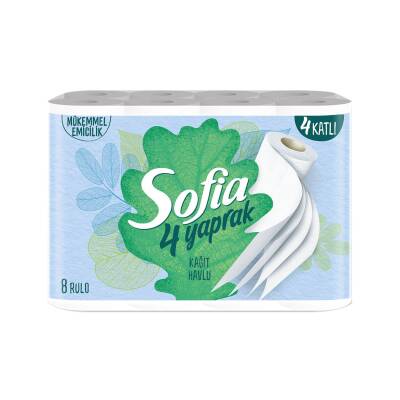 Sofia 4 Yaprak Kağıt Havlu 8'li - Sofia