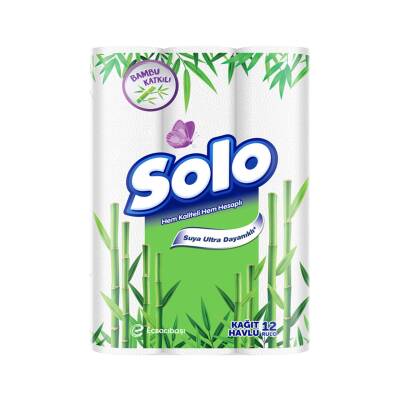 Solo Bambu Katkılı Havlu 12'li - Solo