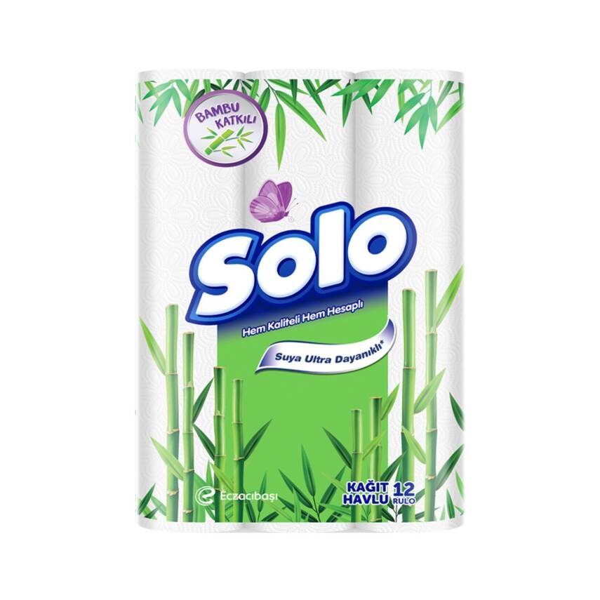 Solo Bambu Katkılı Havlu 12'li - 1