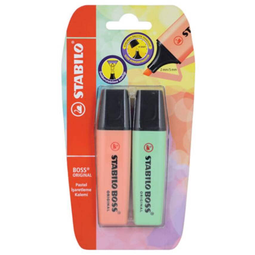 Stabilo İşaretleme Kalemi Pastel 2'Li - 1