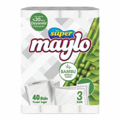 Süper Maylo Bambu Katkılı Tuvalet Kagıdı 40'lı - Maylo