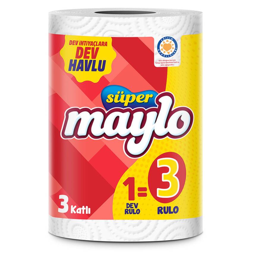 Süper Maylo Dev Havlu 1=3 Rulo - 1