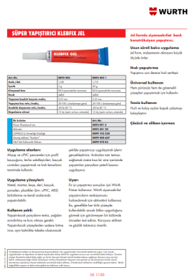 Süper Yapıştırıcı KLEBFIX JEL-20GR - 3