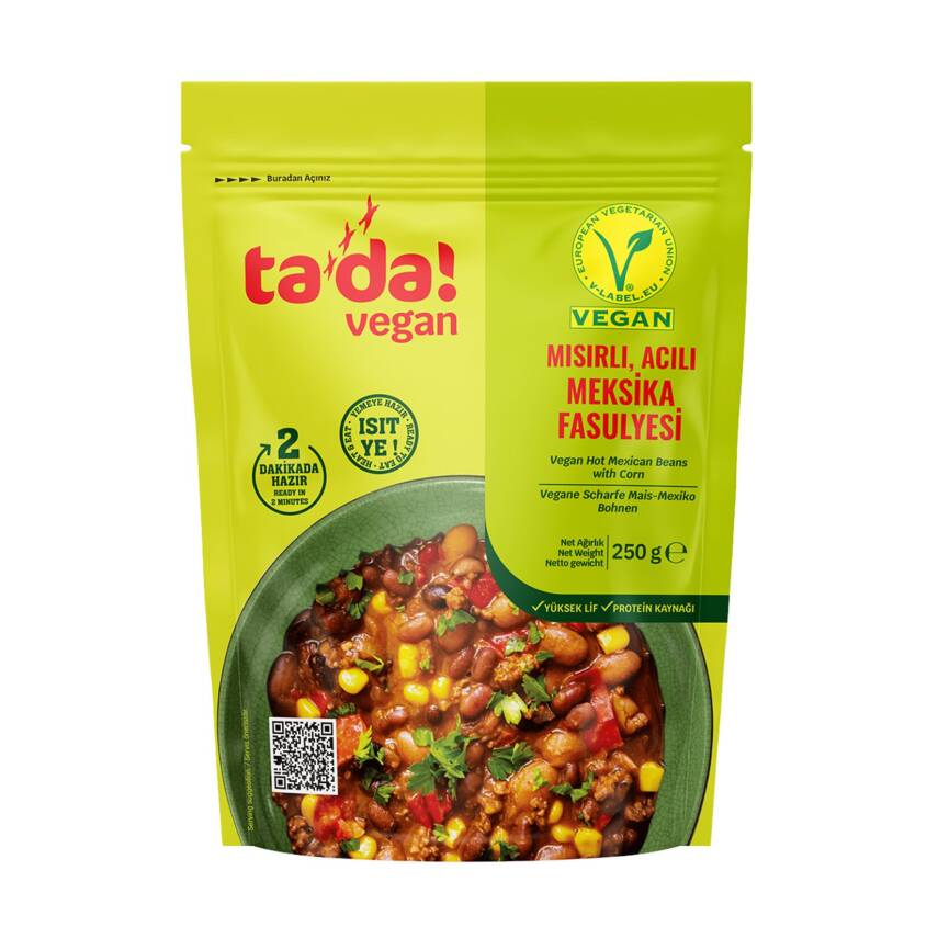 Tada Vegan Mısırlı Acılı Meksika Fasulyesi 250 G - 1