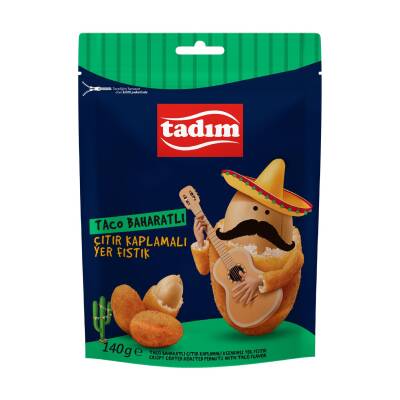 Tadım Taco Baharatlı Çıtır Kaplamalı Yer Fıstığı 140 G - Tadım