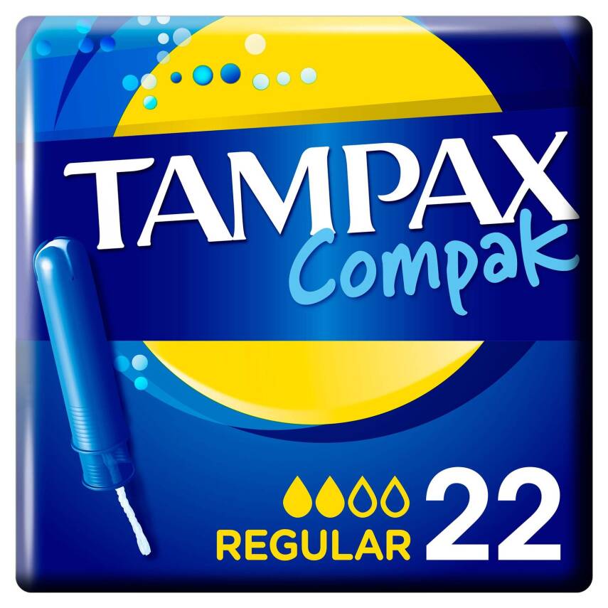 Tampax Compak Regular Aplikatörlü Tampon 22'li - 1