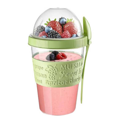 Titiz Kaşıklı Yoğurt Kabı Şeritli 600 Ml - Titiz