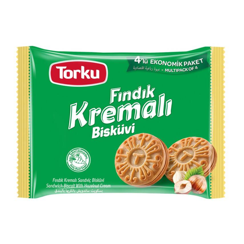 Torku Fındık Kremalı Bisküvi 4'lü Ekonomik Paket 244 G - 1