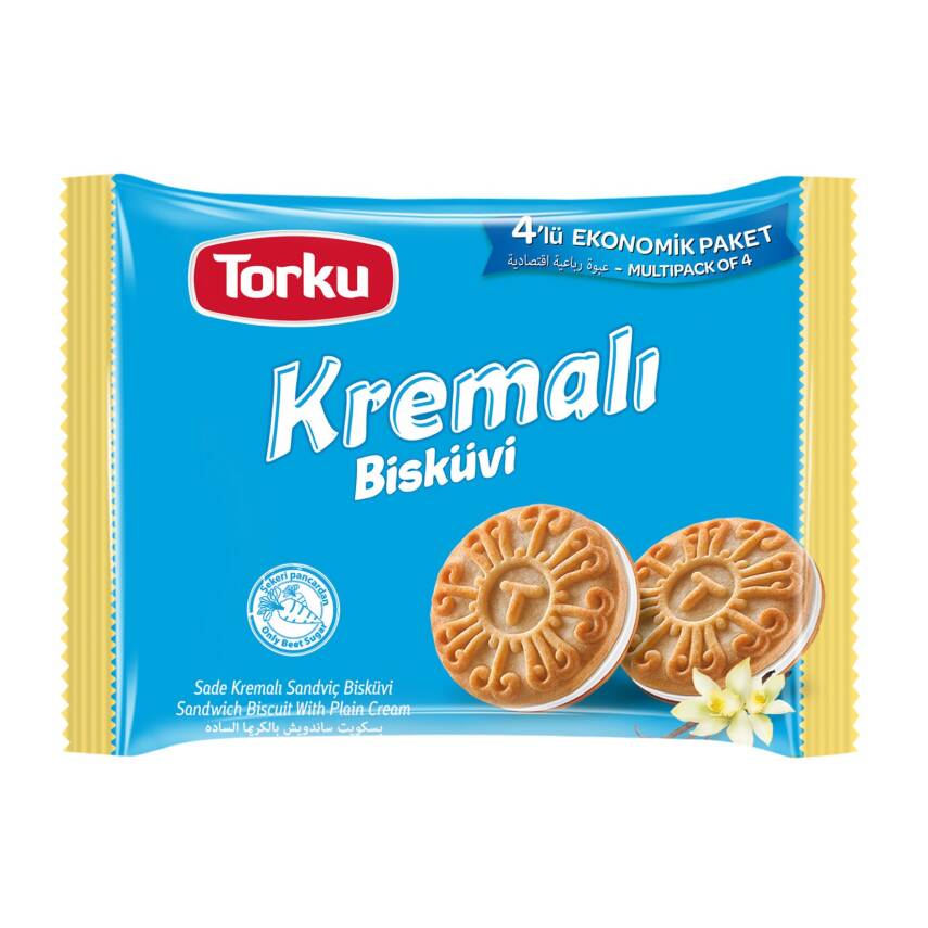 Torku Sade Kremalı Bisküvi 4'lü Ekonomik Paket 244 G - 1