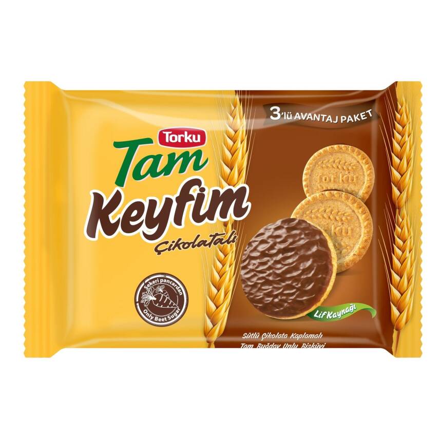 Torku Tam Keyfim Çikolata Kaplamalı Bisküvi 3'lü 84G - 1