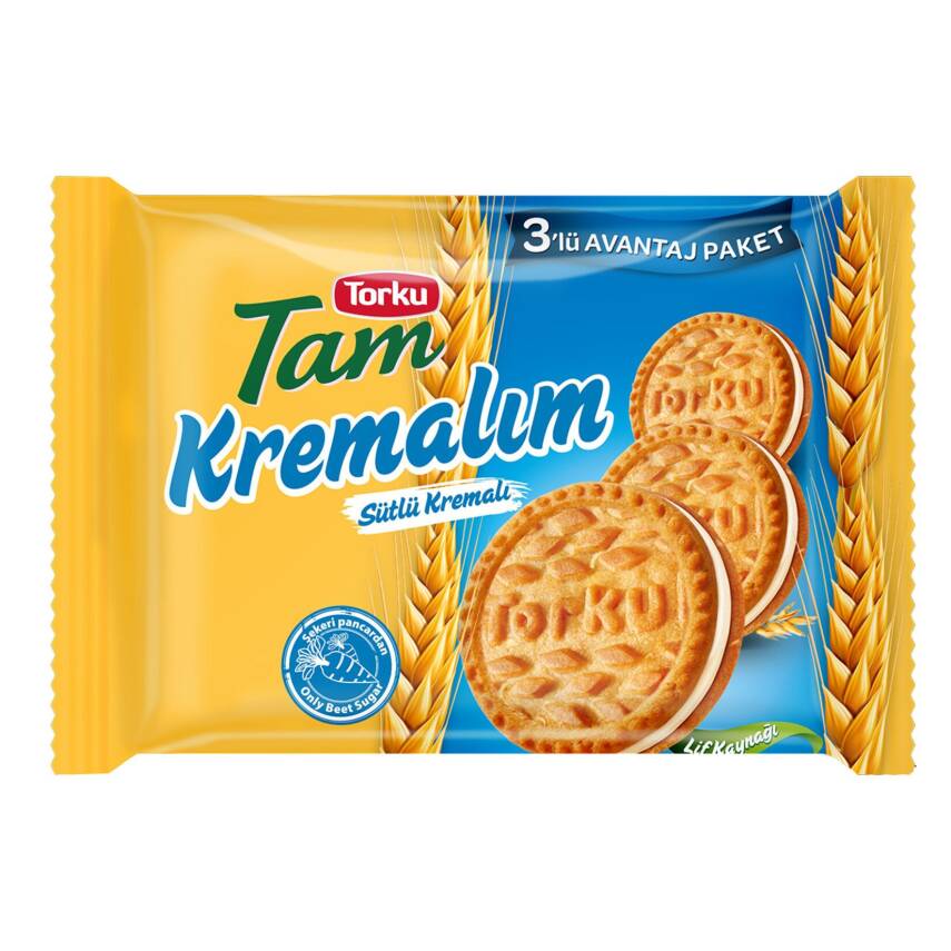 Torku Tam Kremalım Sütlü Kremalı Bisküvi 249 G - 1