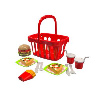 Uçar Oyuncak Piknik Sepeti Hamburger Pizza Set - Uçar Oyuncak