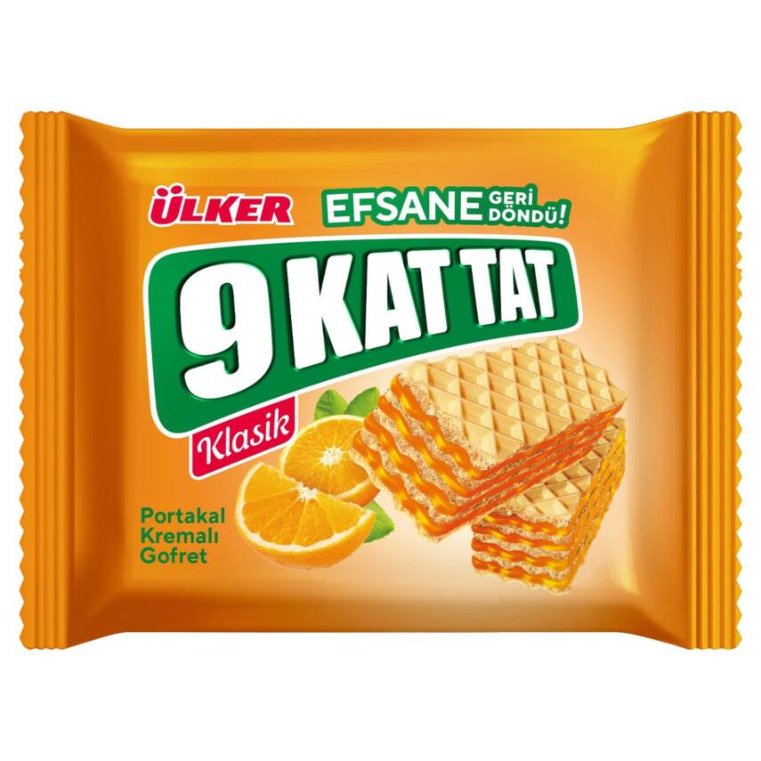 Ülker 9 Kat Tat Portakallı Gofret 39 G - 1