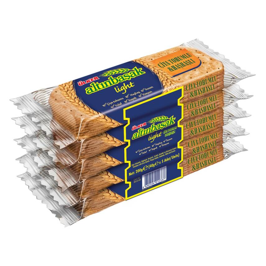 Ülker Altınbaşak Light Çiya Tohumu & Haşhaşlı 5 x 40 G - 1