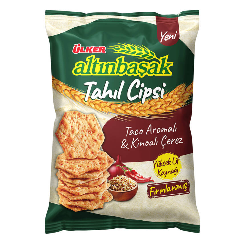 Ülker Altınbaşak Tahıl Cipsi Taco Aromalı & Kinoalı Çerez 50 G - 1