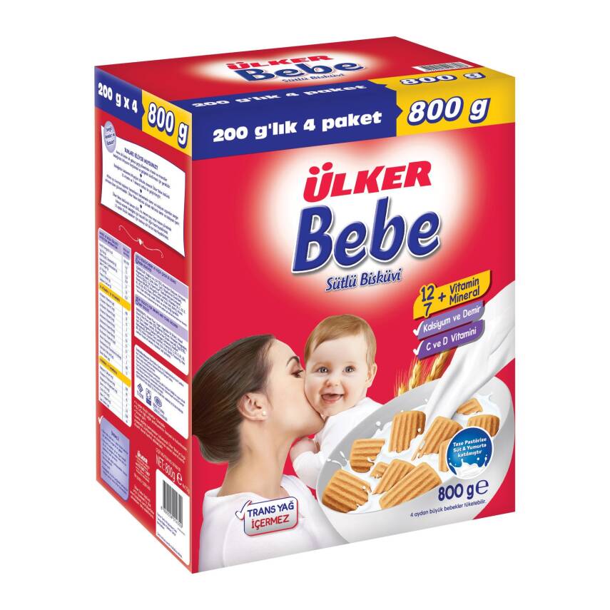 Ülker Bebe Sütlü Bisküvi 800 G - 1