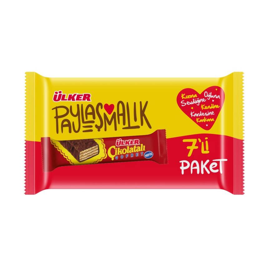 Ülker Çikolatalı Gofret 7'li Paket 252 G - 1