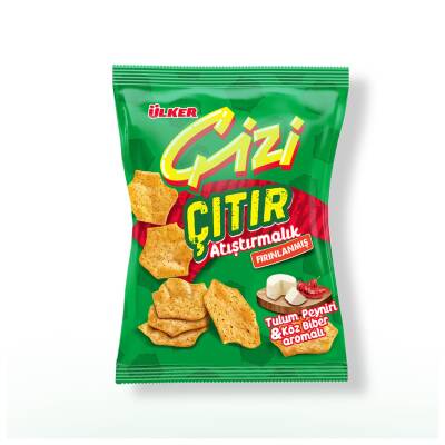 Ülker Çizi Çıtır Tulum Peynir & Köz Biber Çerez 40 G - Ülker