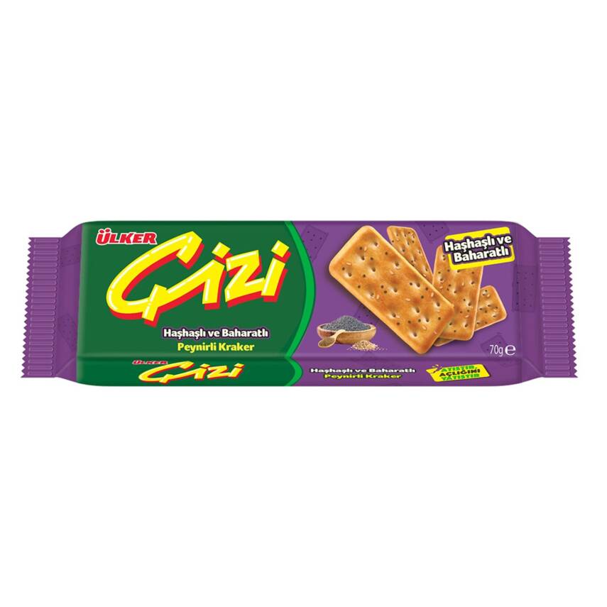 Ülker Çizi Haşhaşlı & Baharatlı Peynirli Kraker 70 G - 1