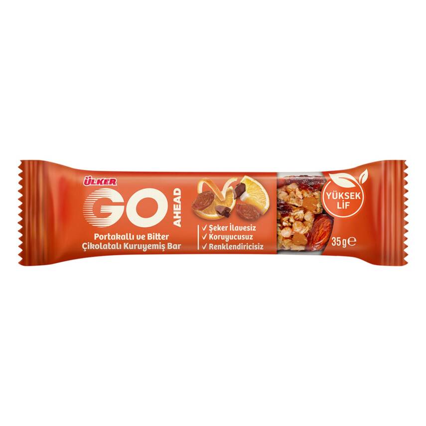 Ülker Go Ahead Portakallı Üzümlü Kuruyemiş Bar 35 G - 1