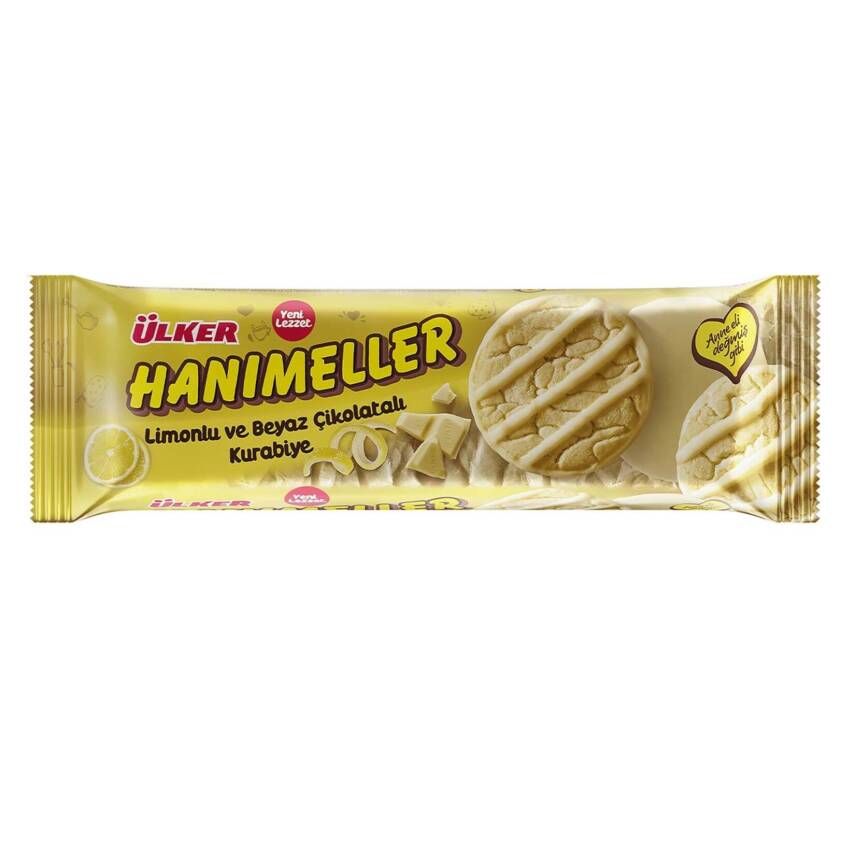 Ülker Hanımeller Limonlu & Beyaz Çikolatalı Kurabiye 138 G - 1