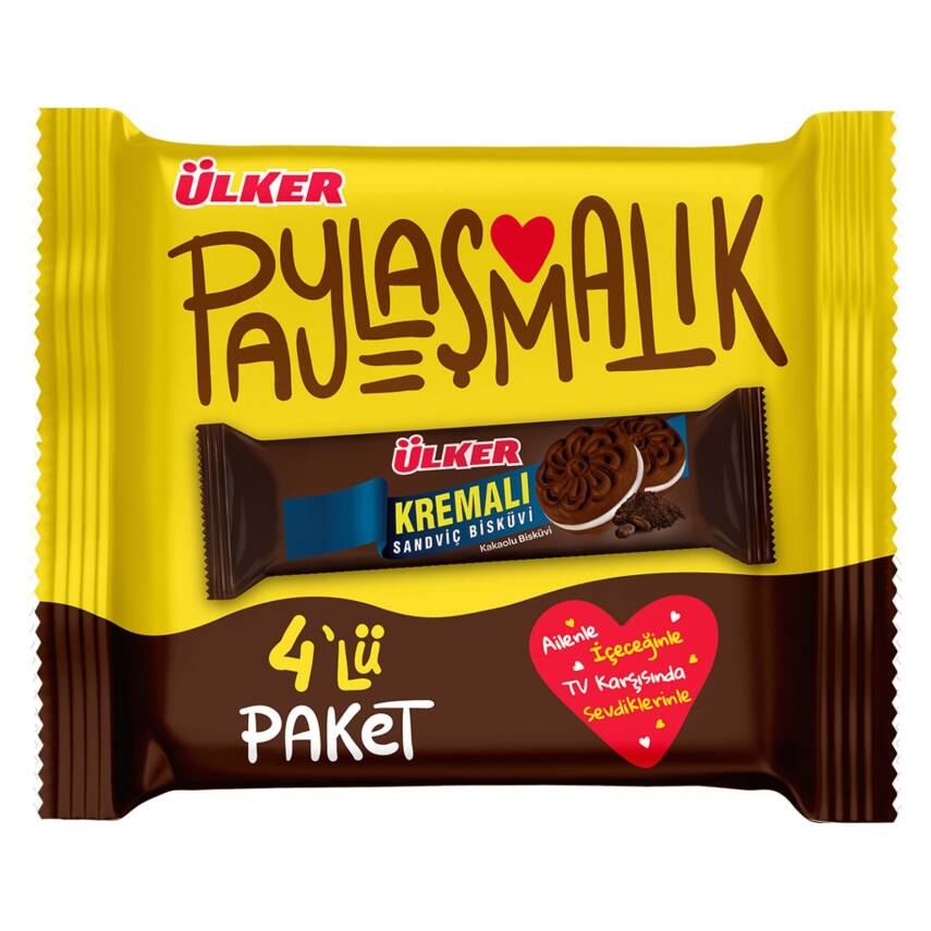 Ülker Kremalı Kakaolu Bisküvi 4 x 61 G - 1