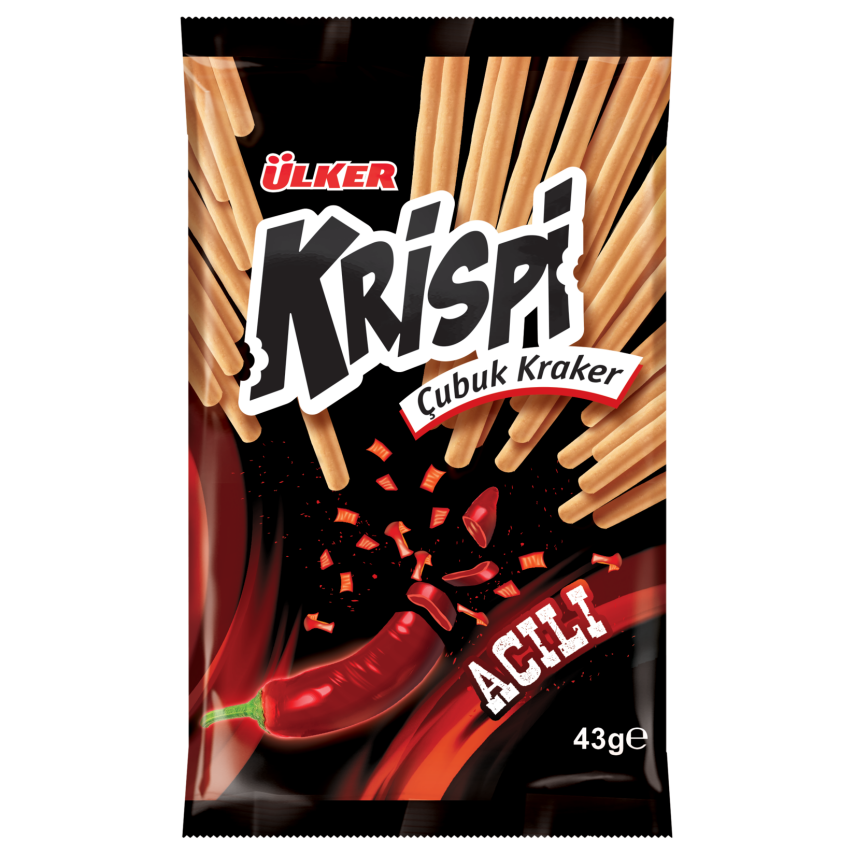 Ülker Krispi Acılı Çubuk Kraker 43 G - 1