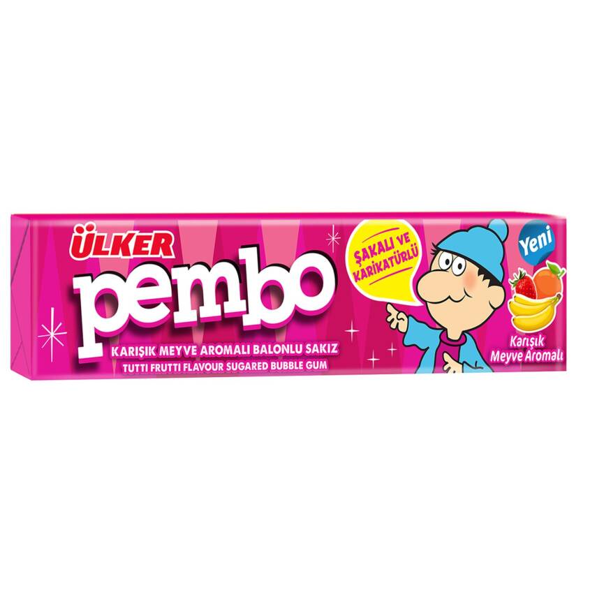 Ülker Pembo Karışık Meyve Aromalı Balonlu Sakız 22.5 G - 1