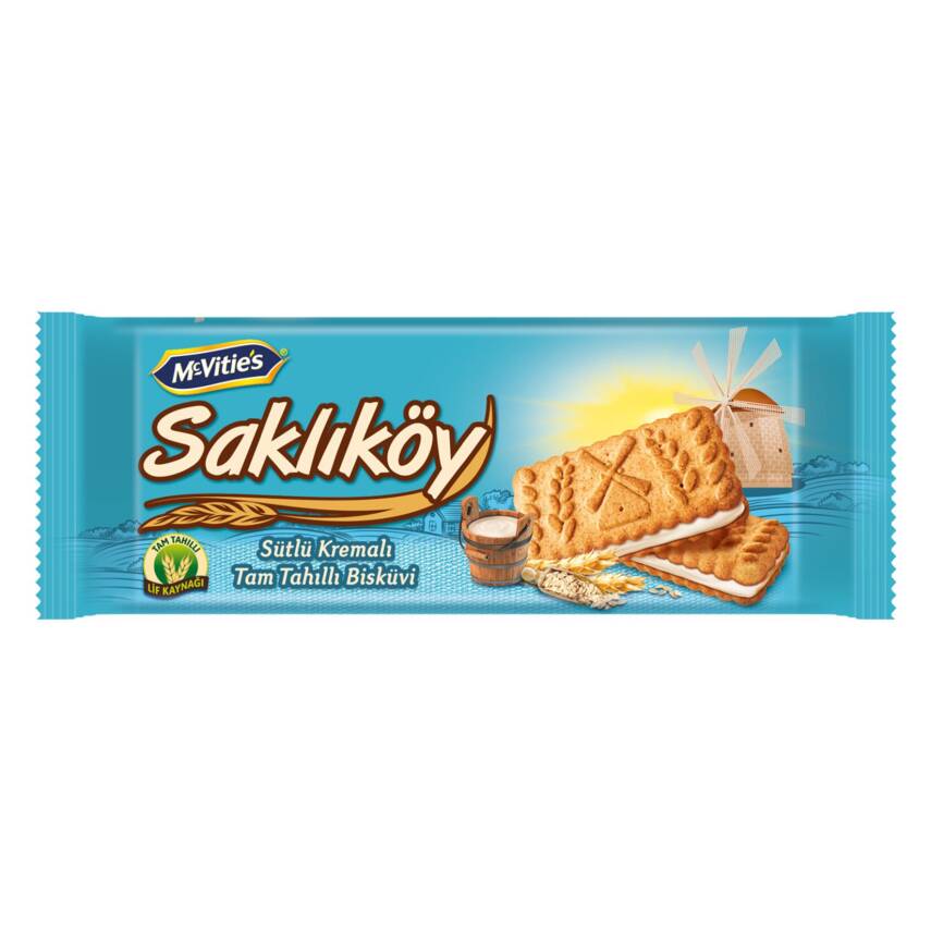 Ülker Saklıköy Sütlü Kremalı Yulaflı Bisküvi 100 G - 1