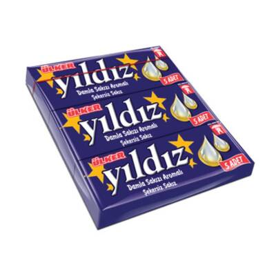 Ülker Yıldız Damla Sakızlı Şekersiz 3'lü Sakız 21 G - Yıldız