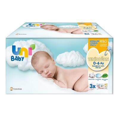 Uni Baby Yenidoğan Islak Mendil 3X40 Adet - Uni