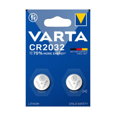Varta CR2032 Lityum Düğme Pil 2'li Paket (Lityum) - Varta