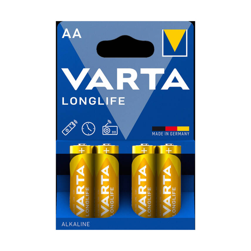 Varta Longlife AA Kalem Pil 4'lü Paket (Alkalin) - 1