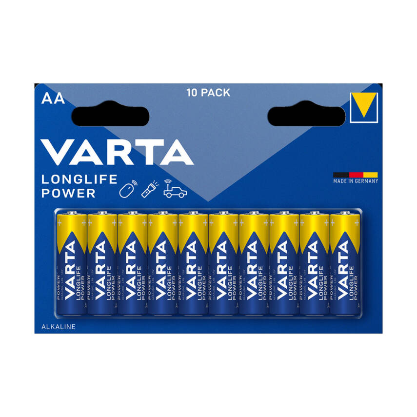 Varta Longlife Power AA Kalem Pil 10'lu Paket (Alkalin) - 1