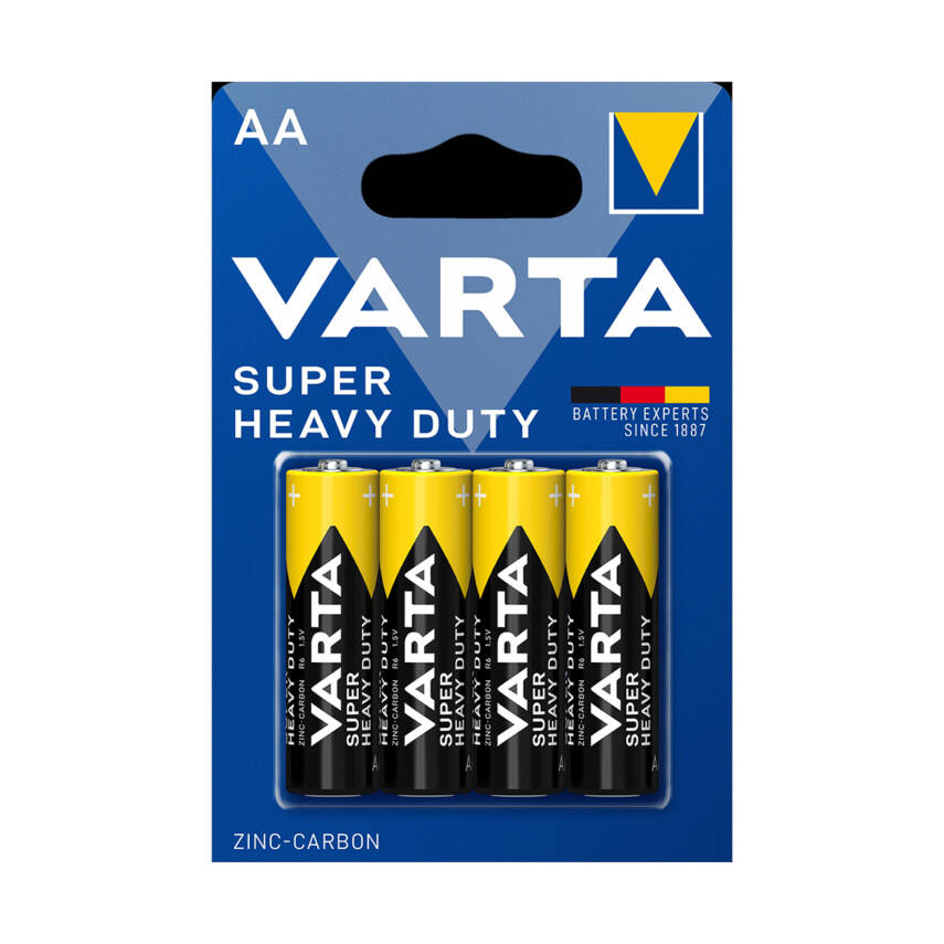 Varta Super Heavy Duty AA Kalem Pil 4'lü Paket (Çinko) - 1