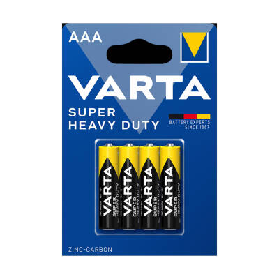 Varta Super Heavy Duty AAA İnce Kalem Pil 4'lü Paket (Çinko) - Varta