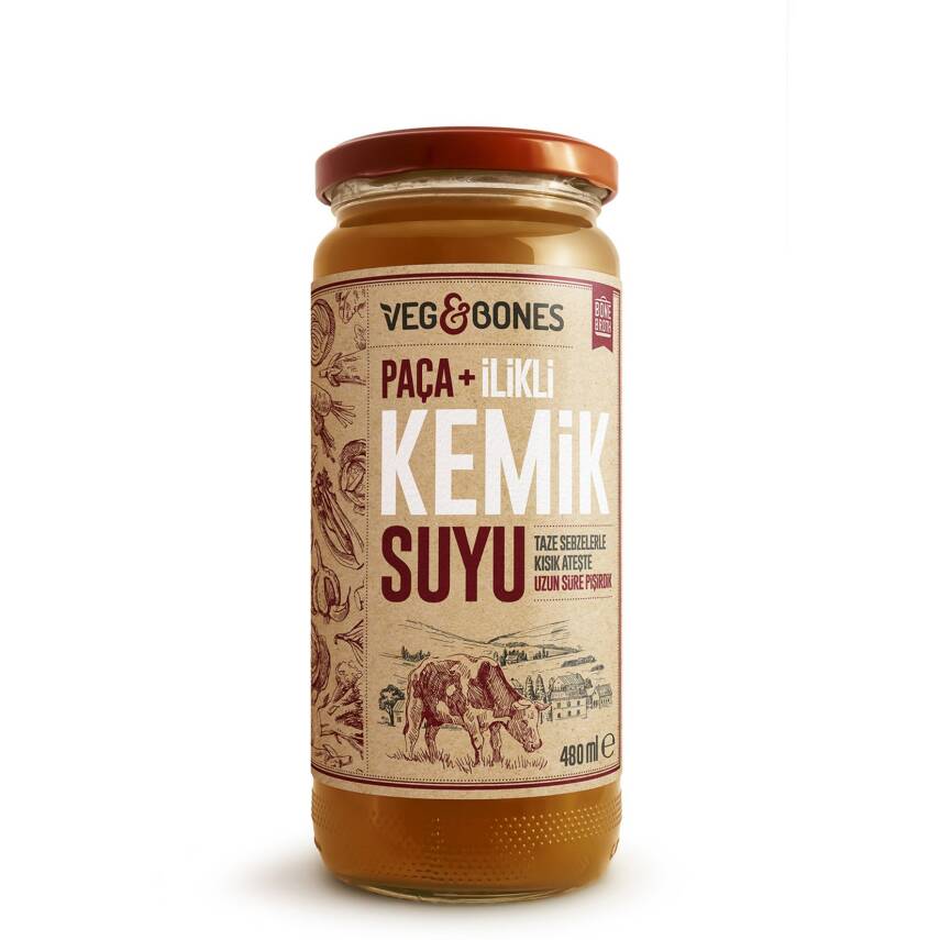 Veg&Bones Paça + İlikli Kemik Suyu 480 Ml - 1