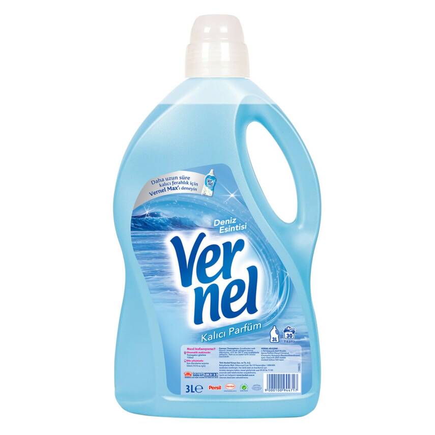 Vernel Çamaşır Yumuşatıcısı 3L (30 Yıkama) Deniz Esintisi - 1