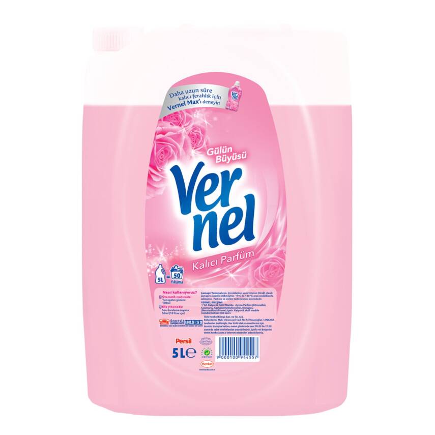 Vernel Çamaşır Yumuşatıcısı 5L (50 Yıkama) Gülün Büyüsü - 1