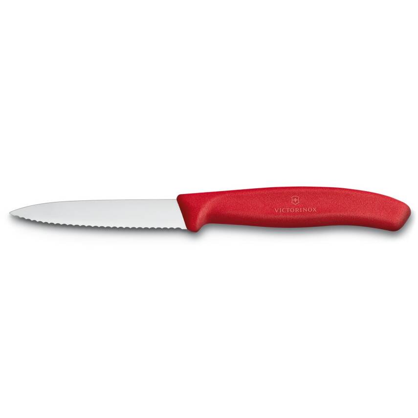 Victorinox 6.7631 Kırmızı Tırtıklı Soyma Bıçağı 8 Cm - 1
