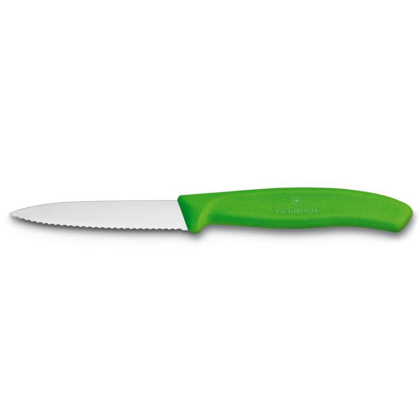 Victorinox 6.7636.L114 Yeşil Tırtıklı Soyma Bıçağı 8 Cm - 1
