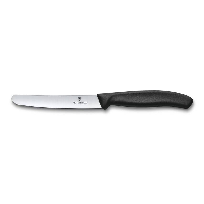 Victorinox 6.7803 Siyah Düz Domates & Sosis Bıçağı 11 Cm - 1
