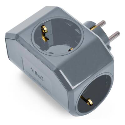 Viko Yonca Plus Gri Üçlü Topraklı Priz - Viko