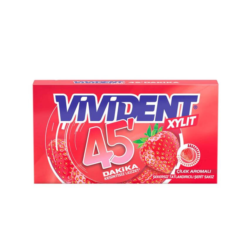 Vivident 45Dk Cüzdan Çilek Aromalı Sakız 26 G - 1