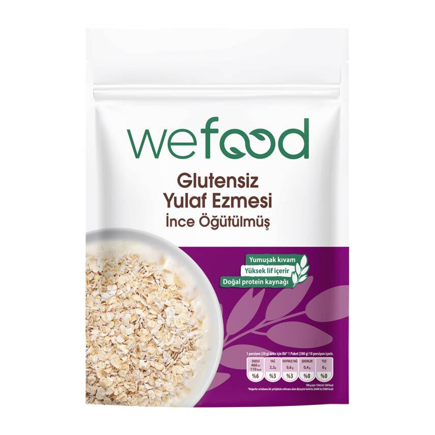 Wefood İnce Öğütülmüş Glutensiz Yulaf Ezmesi 300G - 1