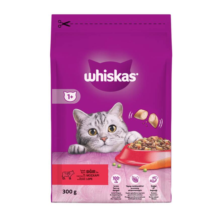 Whiskas Biftek ve Havuçlı Kuru Kedi Maması 300 G - 1