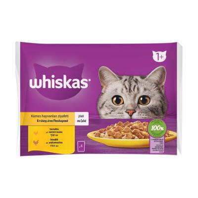 Whiskas Kümes Hayvanlı Seçim Poşet Yaş Mama 4x85 G - Whiskas