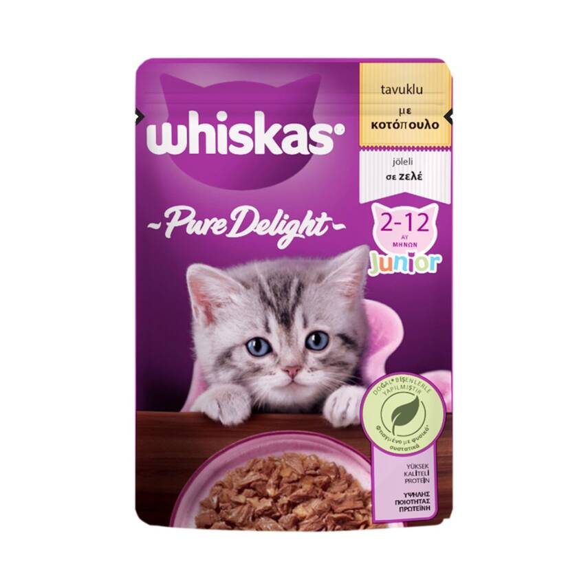 Whiskas Pure Delight Yavru - Tavuklu Poşet Yaş Mama 85 G - 1