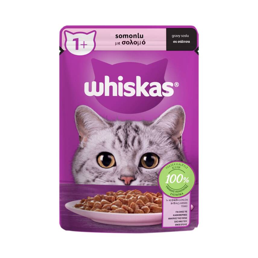 Whiskas Somonlu Poşet Yaş Mama 85 G - 1