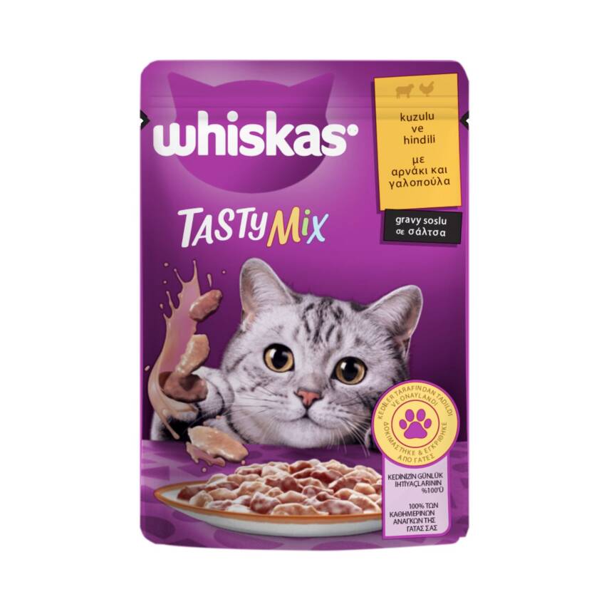 Whiskas Tasty Mix Kuzulu&Hindili Poşet Yaş Mama 85 G - 1
